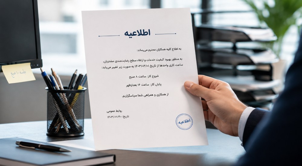 اطلاعیه؛ از شناخته‌شده‌ترین انواع اسناد اداری