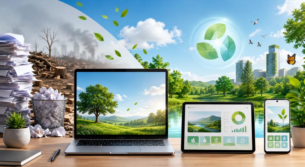 تأثیرات زیست‌محیطی حذف کاغذ