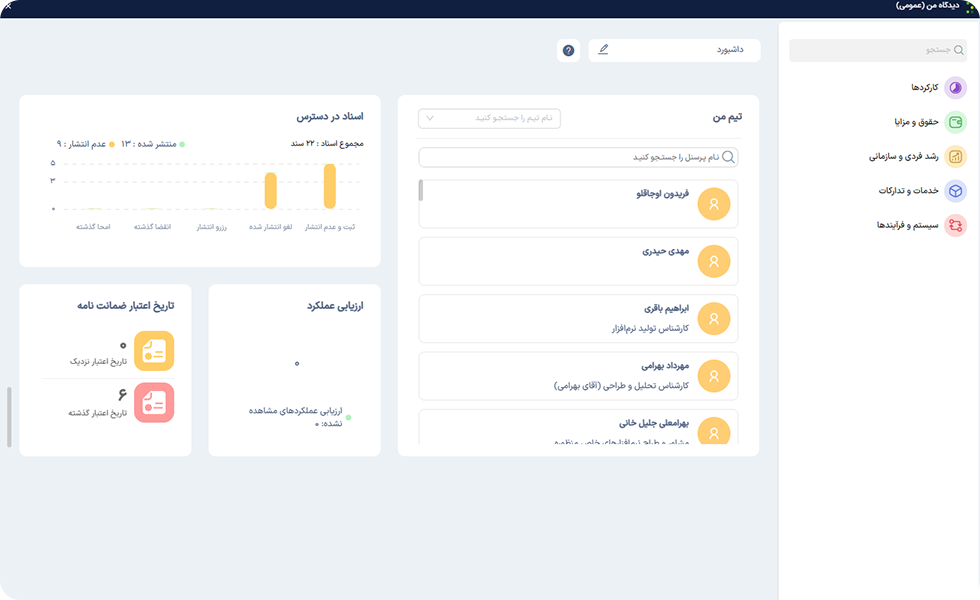 چینش خودکار ویجت‌ها
